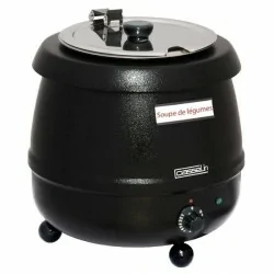 Soupière 9 litres - Boîtier en tôle d’acier thermolaqué - Thermostat réglable de 30° à 95°C - Puissance 400 W - 230 V
