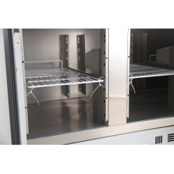 TABLE PRÉP POUR PIZZA 3 PORTES - 1368x700x1180 mm