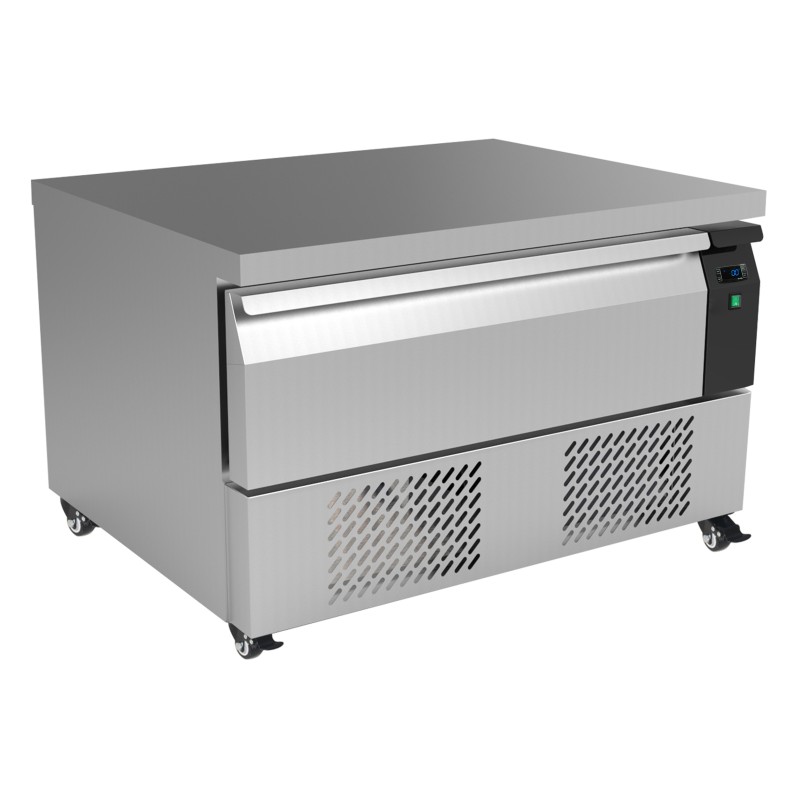 Soubassement réfrigéré positif et négatif - T° +1/+4 °C / -18/-21°C - 1 tiroir - 2 x  GN 1/1 -  Combisteel