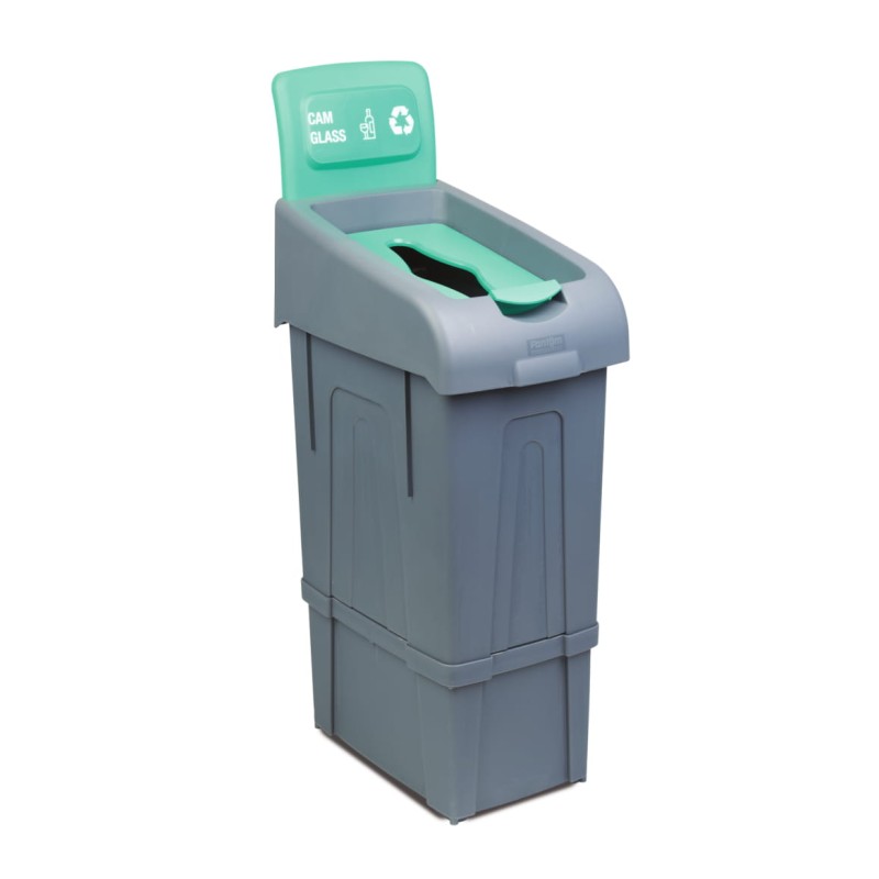 Poubelle pour tri sélectif verre - 80 litres