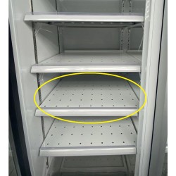 Option tablette inox pour vitrine murale coté Droite et Gauche pour ref 7455.2200/2205/2210/2400/2410/2416
