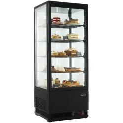 VITRINE RÉFRIGÉRATÉE 98L NOIR - 428x386x1110 mm