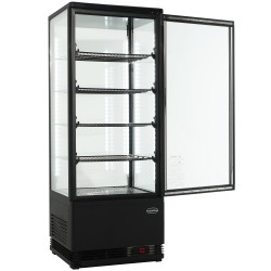 VITRINE RÉFRIGÉRATÉE 98L NOIR - 428x386x1110 mm