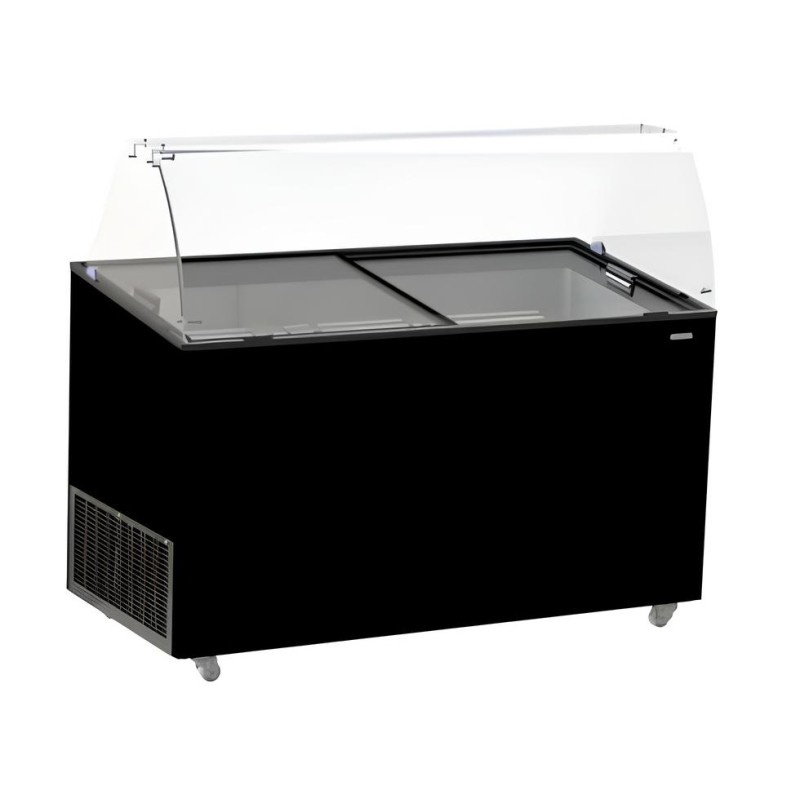 Vitrine à crème glacée Ténérife Noir - 10 x 5 litres