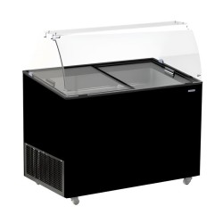 Vitrine à crème glacée Ténérife Noir - 8 x 5 litres