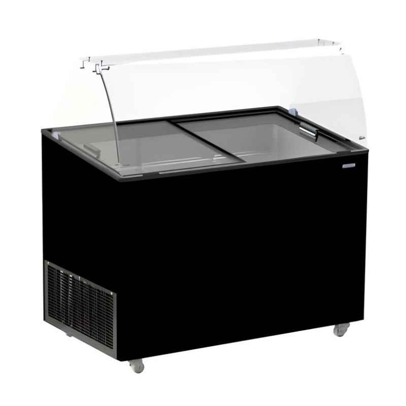 Vitrine à crème glacée Ténérife Noir - 8 x 5 litres