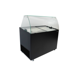 Vitrine à crème glacée Ténérife Noir - 8 x 5 litres