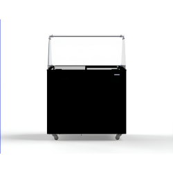 Vitrine à crème glacée Ténérife Noir - 6 x 5 litres