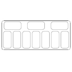 VITRINE À CREME GLACÉE CURACAO 10X5 LTR - 1447x825x1257 mm