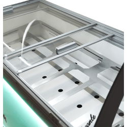 VITRINE À CREME GLACÉE CURACAO 10X5 LTR - 1447x825x1257 mm