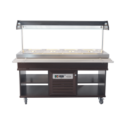 Buffet salad'bar réfrigéré - Froid statique - 4 x GN 1/1 - T° +4/+8°C