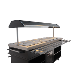 Buffet salad'bar réfrigéré - Froid statique - 5 x GN 1/1 - T° +4/+8°C