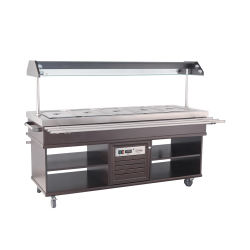 Buffet salad'bar réfrigéré - Froid statique - 5 x GN 1/1 - T° +4/+8°C