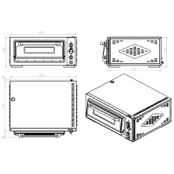 ELEC. FOUR À PIZZA MONO 1 X 4 - 890x810x430 mm