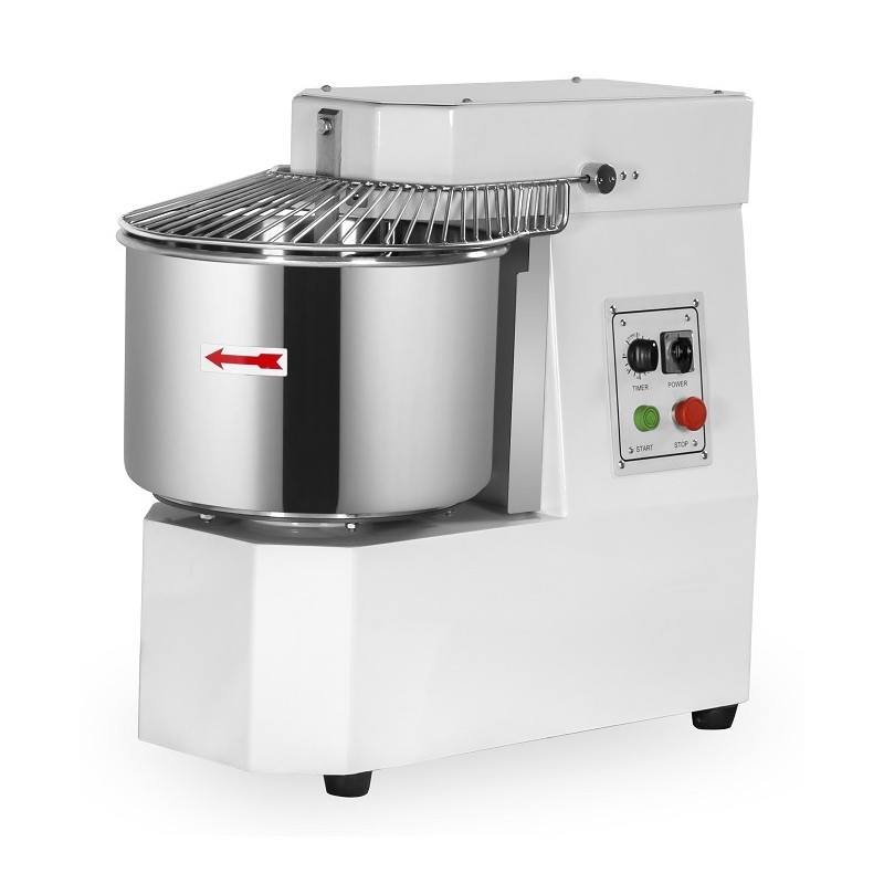 Pétrins à spirale avec tête et cuve fixes - 33 litres - Monophasé