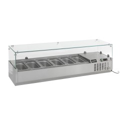Saladette réfrigérée à poser 1/4 GN x 8 - 1800 x 335 x 435 mm