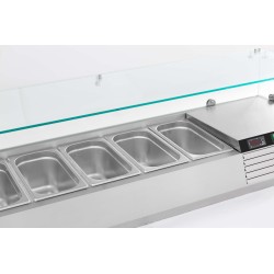 Saladette réfrigérée à poser 1/4 GN x 10 - 2000 x 335 x 435 mm