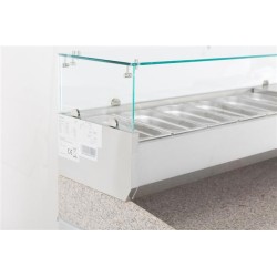 Saladette réfrigérée à poser 1/4 GN x 10 - 2000 x 335 x 435 mm