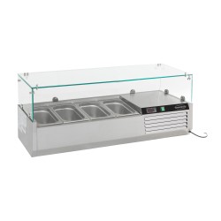 Saladette réfrigérée à poser 1/3 GN x 4 - 1200x395x435 mm