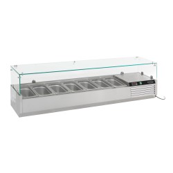 Saladette réfrigérée à poser 1/3 GN x 7 - 1600 x 395 x 435 mm
