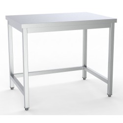 Table inox de travail dessous ouvert démontable sans dosseret 2000 x 700 x 900 mm