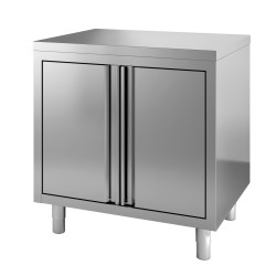 Table de travail avec portes à tambour - profondeur 700 hauteur 850 mm - COMBISTEEL