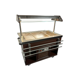 Buffet salad'bar chaud- 3 x GN 1/1 - T° +30/+90°C