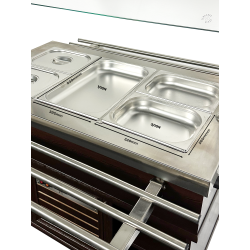 Buffet salad'bar chaud- 3 x GN 1/1 - T° +30/+90°C