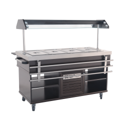 Buffet salad'bar chaud- 4 x GN 1/1 - T° +30/+90°C