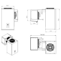 Groupe logé pour chambre froide négative - Gamme Standard Line - 4.1 à 6.5 m3