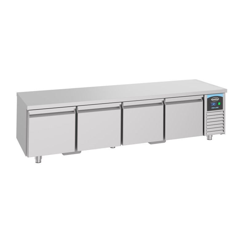 Soubassement réfrigéré 4 portes- Froid positif  - 2130 x 700 x 600 mm - Combisteel