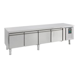 Soubassement réfrigéré 4 portes- Froid positif  - Prof 700 mm - Haut 650 mm