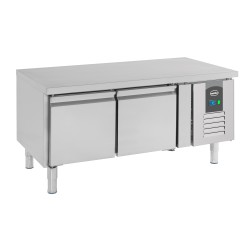 Table réfrigérée  + 2+8°C - dessus Inox - 2 portes (option bloc tiroirs)
