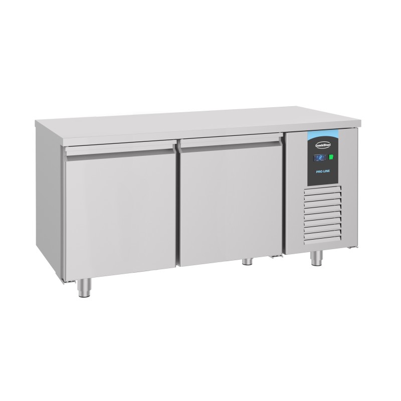 Table pâtissière (-2+8°c) - Dessus Inox - 2 Portes (avec option bloc tiroir)