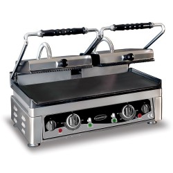 Grill panini professionnel double lisse-rainurée - Combisteel