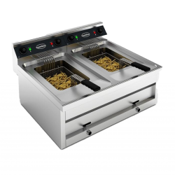 FRITEUSE POSABLE ÉLECTRIQUE 2X12L 2X6KW - 800x700x328 mm