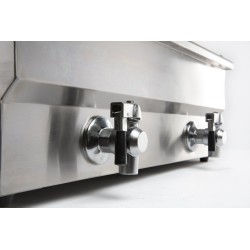 Friteuse électrique - 2 x 8 litres - avec robinet de vidange - Combisteel