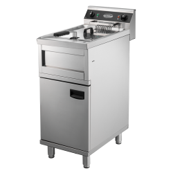 Friteuse professionnelle électrique sur coffre avec robinet de vidange  - 12 litres - 6 kW