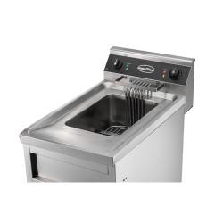 Friteuse professionnelle électrique sur coffre avec robinet de vidange  - 12 litres - 6 kW