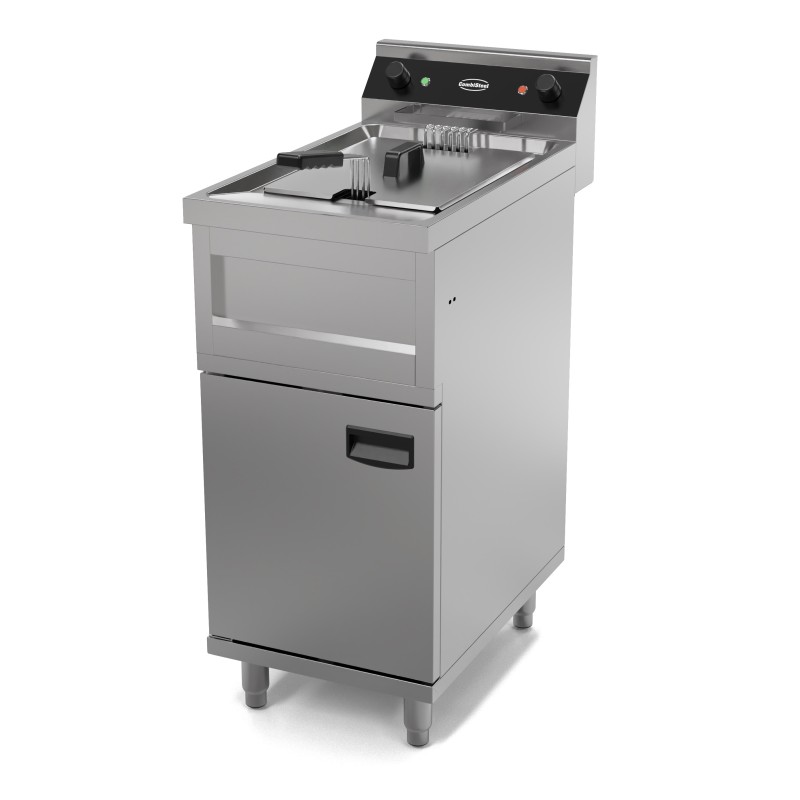 Friteuse professionnelle électrique sur coffre robinet de vidange - 12 litres - 9 kW