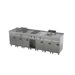 Friteuse professionnelle électrique sur coffre robinet de vidange - 12 litres - 9 kW