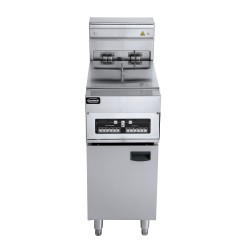 Friteuse professionnelle électrique sur coffre - 2 x 12.5 litres - Combisteel