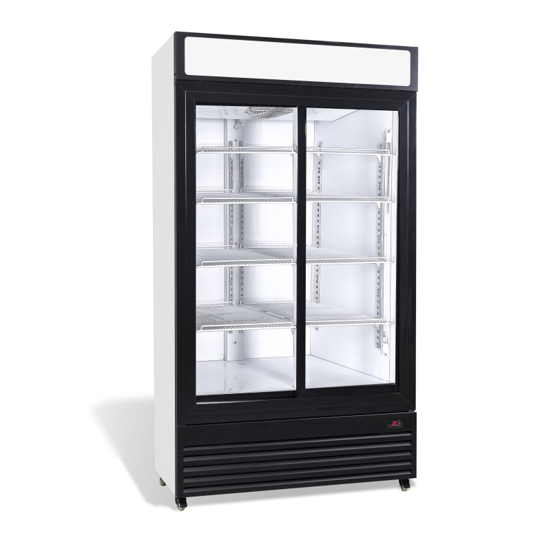 Armoire à boissons avec 2 portes coulissantes et bandeau lumineux - 750 litres - Combisteel