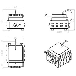 MACHINE A GAUFRE - 300x320x300 mm