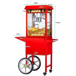Machine à pop corn professionnelle + chariot