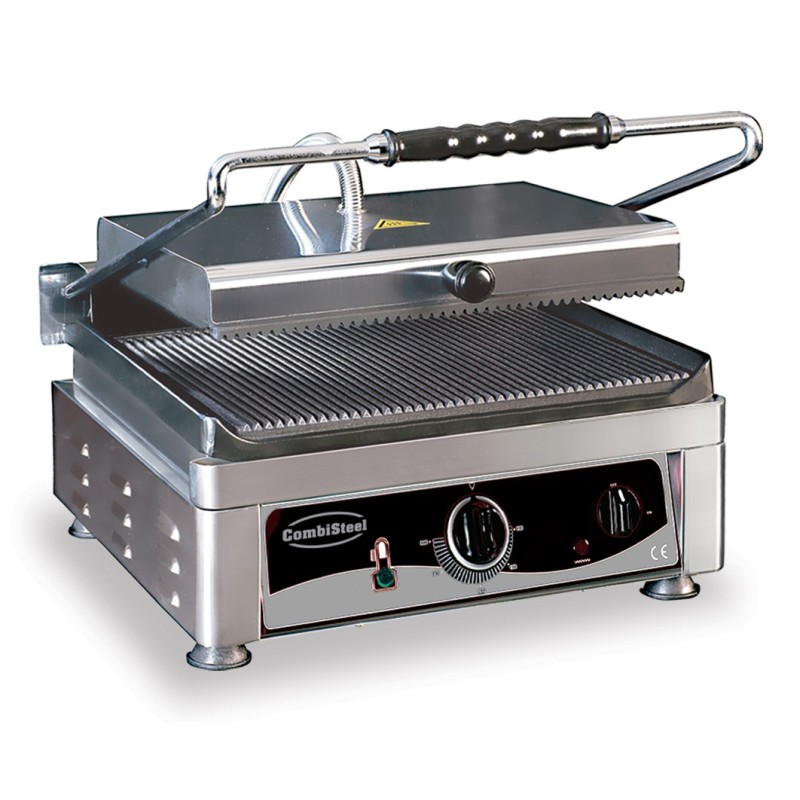 Grill panini professionnel large rainurée-rainurée - 510 x 500 x 300 mm - Combisteel