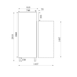 Armoire Réfrigérée 1 Porte Négative - 600 litres - Combisteel