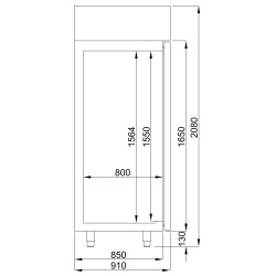 CONGÉLATEUR PÂTISSERIE MONOBLOCK - 800x910x2080 mm