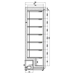 Armoire réfrigérée négative blanche - 1 porte pleine - 340 litres
