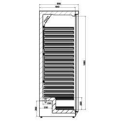 Armoire réfrigérée positive inox - 1 porte pleine - 600 litres